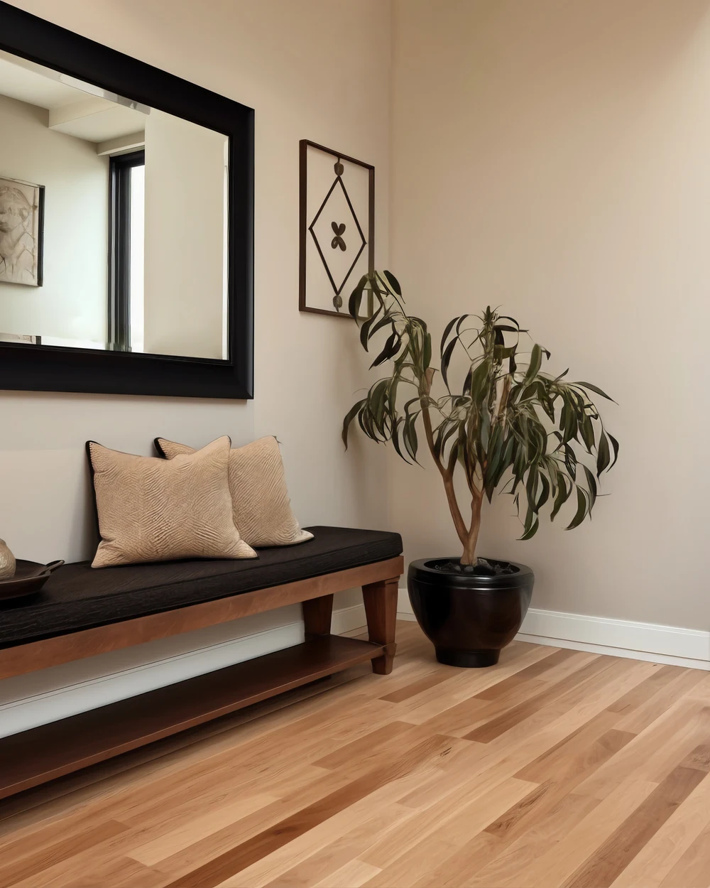 Laminate flooring installation in a residential room